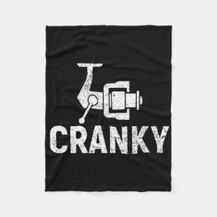 Grappig Chagrijnig Visrollenshirt Humor Visser Fleece Deken