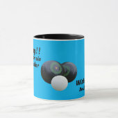 Grappig chagrijnig Vrouw Lawn Bowler, Mok (Midden)