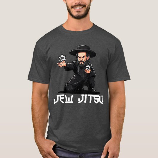 Grappig Chanoeka Jiu Jitsu Karate Shirt - Krijgsku (Voorkant)