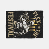Grappig Chanoeka Joodse Gym Workout Flex Festival Fleece Deken (Voorkant (Horizontaal))