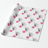 Grappig chaton Low Poly Cadeaupapier (Uitgerold)