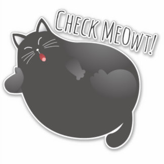 Grappig check me uit zwarte kat sticker