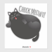 Grappig check me uit zwarte kat sticker (Vel)