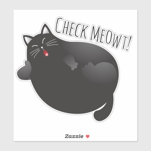 Grappig check me uit zwarte kat sticker (Vel)
