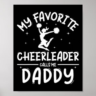 Grappig Cheerleading Cheer Papa Shirt Trots Vaders Poster