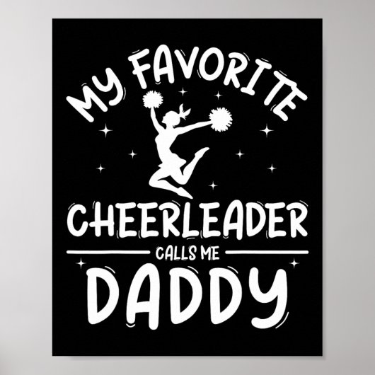Grappig Cheerleading Cheer Papa Shirt Trots Vaders Poster (Voorkant)