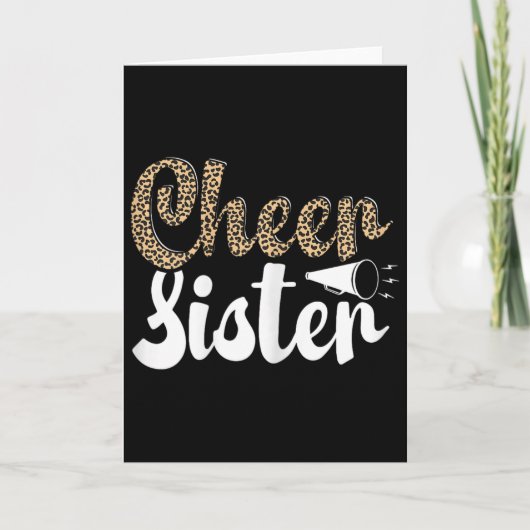 Grappig Cheerleading Luipaard Grafisch Vrouwen Che Kaart (Voorkant)