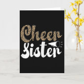 Grappig Cheerleading Luipaard Grafisch Vrouwen Che Kaart (Gele Bloem)