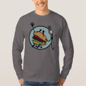 GRAPPIG CHEESEBURGER T-SHIRT MET LANGE MOUWEN (Voorkant)