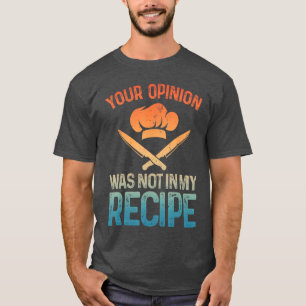 Grappig chef ontwerp voor mannen vrouwen koken kok t-shirt