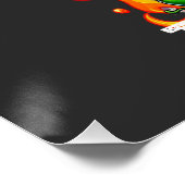 Grappig Chef skelet met saus in het vuur Perfect Poster (Hoek)