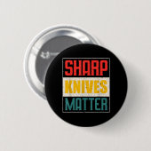 Grappig chefmes van scherpe messen voor chefs ronde button 5,7 cm (Voorkant /achterkant)