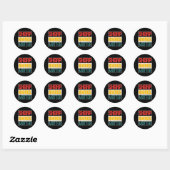 Grappig chefmes van scherpe messen voor chefs ronde sticker (Vel)