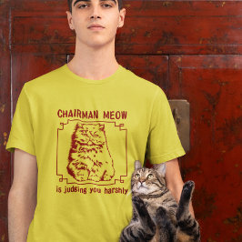 Grappig chic kat Chinees eten menu T-shirt