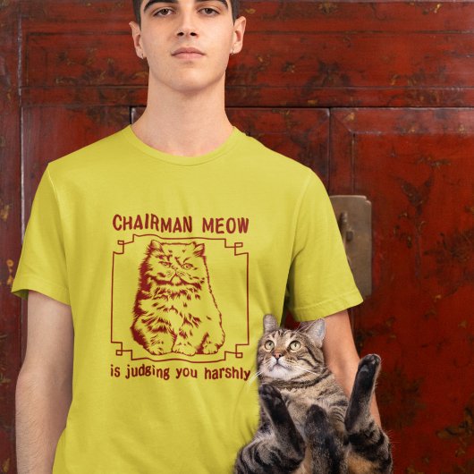 Grappig chic kat Chinees eten menu T-shirt