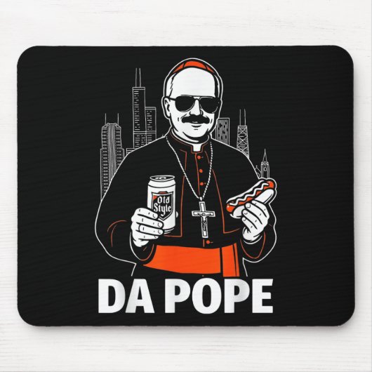 Grappig Chicago Paus Leo XIV Graphic Muismat (Voorkant)
