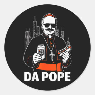 Grappig Chicago Paus Leo XIV Graphic Ronde Sticker