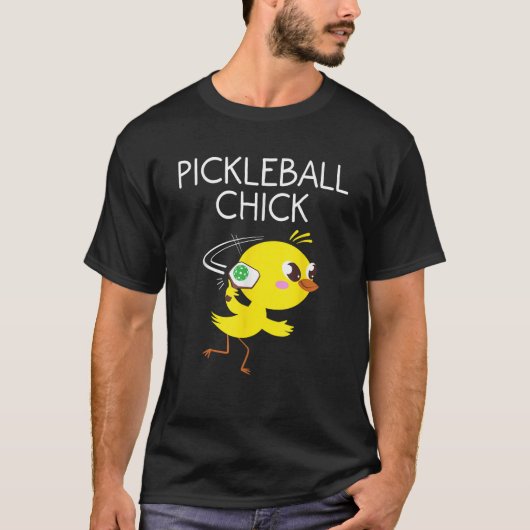 Grappig chick pickleball cadeau voor vrouwen koele t-shirt (Voorkant)