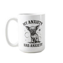 Grappig Chihuahua Angst T-shirt – Gedesoriëerd Ner