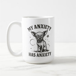 Grappig Chihuahua Angst T-shirt – Gedesoriëerd Ner Koffiemok