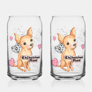 Grappig Chihuahua-cadeau voor huisdierenmoeders Blikvorm Glas