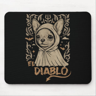 Grappig Chihuahua El Diablo.little Devil Retro Hal Muismat