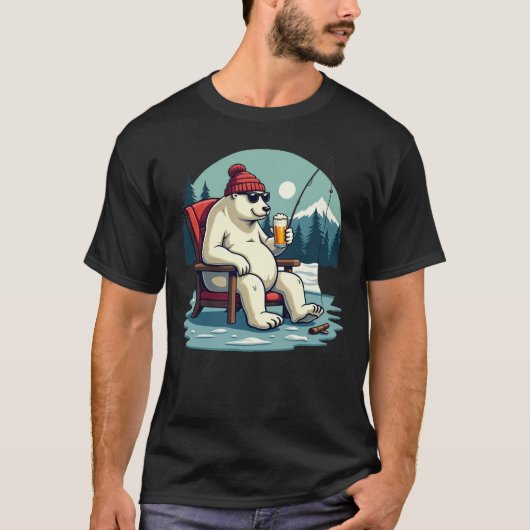 Grappig Chill Polar Beer Bier Gevist T-shirt (Voorkant)
