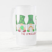 Grappig Chillen met Mijn Gnomies St. Patricksdag Matglas Bierpul (Voorkant links)