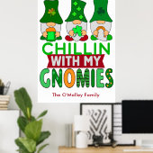 Grappig Chillen met Mijn Kabouters St. Patrick's D Poster (Thuiskantoor)
