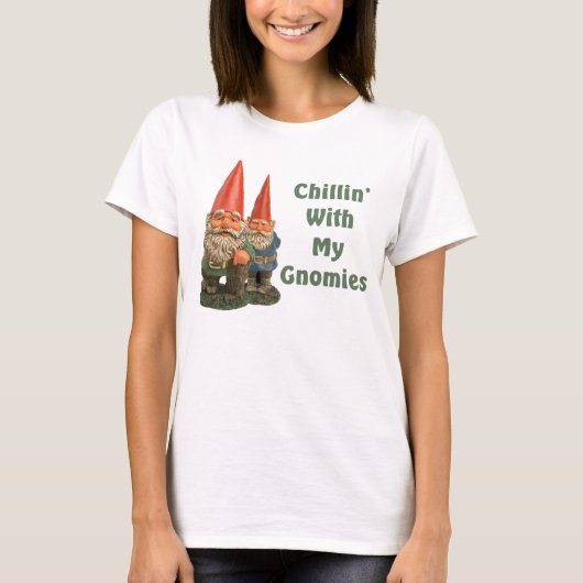 Grappig  chillin' met mijn kabouters dames t-shirt (Voorkant)