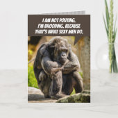 Grappig Chimpansee pouting, want het is een Man di Kaart (Voorkant)