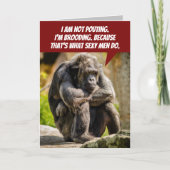 Grappig Chimpansee pouting, want het is een Man di Kaart (Voorkant)