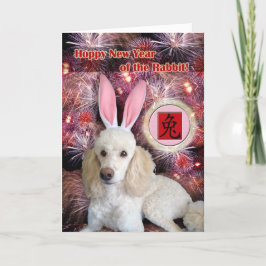 Grappig Chinees Nieuwjaar van het Konijn Feestdagen Kaart