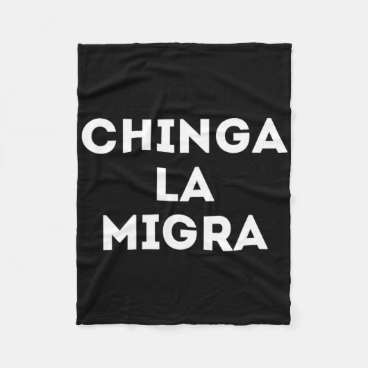 Grappig Chinga La Migra Mexicaanse grenspatrouille Fleece Deken (Voorkant)
