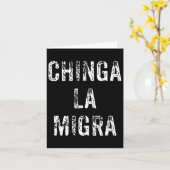 Grappig Chinga La Migra Mexicaanse grenspatrouille Kaart (Gele Bloem)