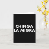 Grappig Chinga La Migra Mexicaanse grenspatrouille Kaart (Gele Bloem)