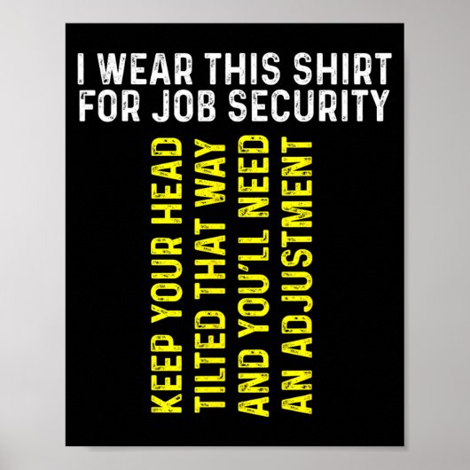 Grappig chiropracticus cadeau _ Chiropractische aa Poster (Voorkant)