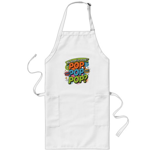 Grappig Chiropractor Pop Geluidsgeschenk Lang Schort (Voorkant)