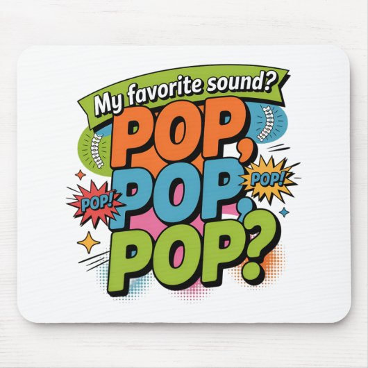 Grappig Chiropractor Pop Geluidsgeschenk Muismat (Voorkant)