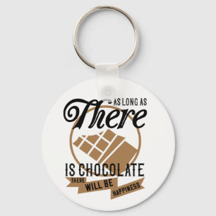 Grappig Chocoholic Cadeau Foodie Schattig Chocolad Sleutelhanger