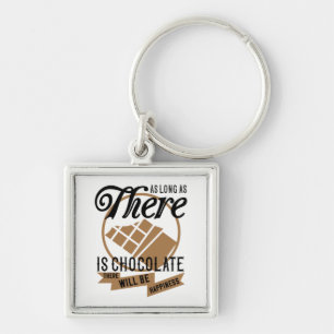 Grappig Chocoholic Cadeau Foodie Schattig Chocolad Sleutelhanger