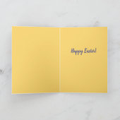 Grappig chocolade-paashaas met bruinkool kaart (Binnen)