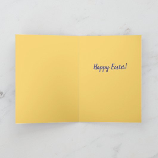 Grappig chocolade-paashaas met bruinkool kaart (Binnen)