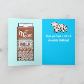 Grappig Chocolademelk Verjaardag Kaart Gift (Binnen)