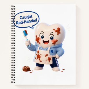 Grappig chocoladetandbederf notitieboek voor tanda