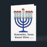 Grappig Chrismukkah Shmendrik Wenskaart Feestdagen Kaart<br><div class="desc">De term "Chrismukkah" begon in 2003 op een televisie-show genaamd "The O.C." Het kan worden geïnterpreteerd als (1) het mengen van Kerstmis en Chanoeka tijdens de feestdagen in huizen waar men joods is en men van Christelijk protestants geloof is. Het is een manier om beide kanten van een gezin met...</div>