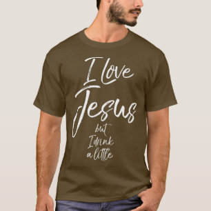 Grappig Christelijk citaat dat ik van Jezus hou, m T-shirt