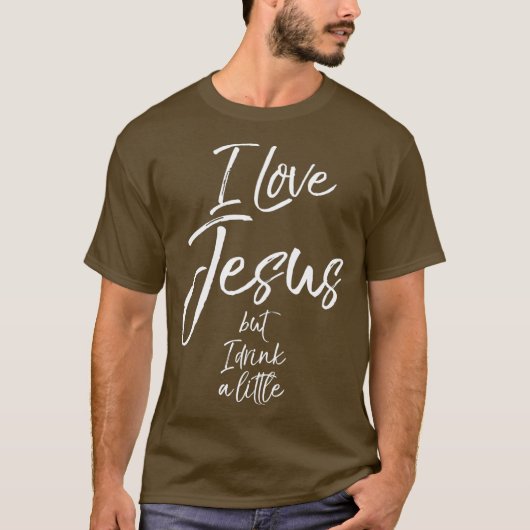 Grappig Christelijk citaat dat ik van Jezus hou, m T-shirt (Voorkant)