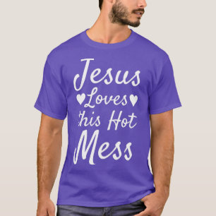 Grappig Christelijk citaat voor Moms Jesus houdt v T-shirt