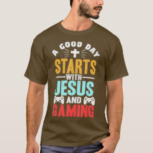 Grappig Christelijk Jezus Gaming Gift voor Christe T-shirt